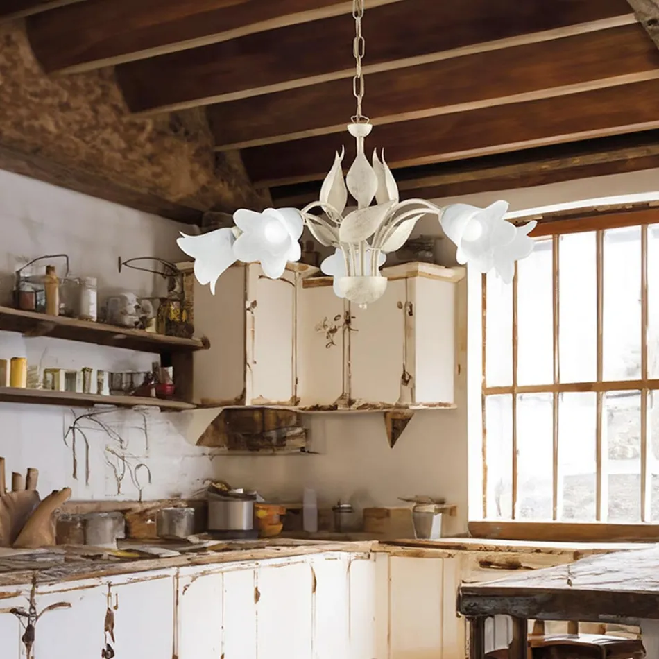 Lustre en métal et en verre pour illuminer des intérieurs raffinés – Sirio Viadurini