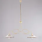 Lustre en céramique blanche et métal à 2 lumières pour usage intérieur - Polaris Viadurini
