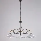 Lustre en céramique blanche et métal à 3 lumières pour usage intérieur - Polaris Viadurini