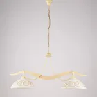 Lustre en verre et métal à 2 lumières pour éclairage intérieur - Musca Viadurini