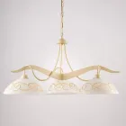 Lustre à 3 lumières en verre et métal pour éclairage intérieur - Musca Viadurini