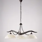 Lustre en verre et métal à 3 lumières pour éclairage intérieur - Musca Viadurini