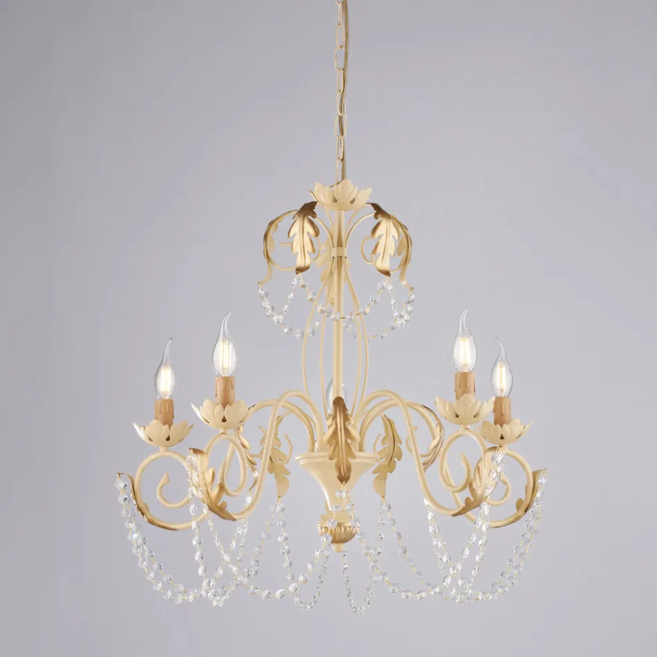 Lustre en métal pour des intérieurs lumineux et accueillants – Perla Viadurini