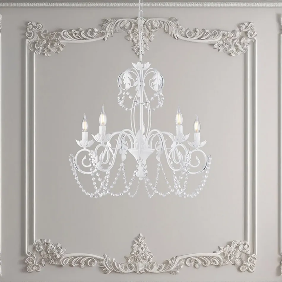 Lustre en métal pour des intérieurs lumineux et accueillants – Perla Viadurini