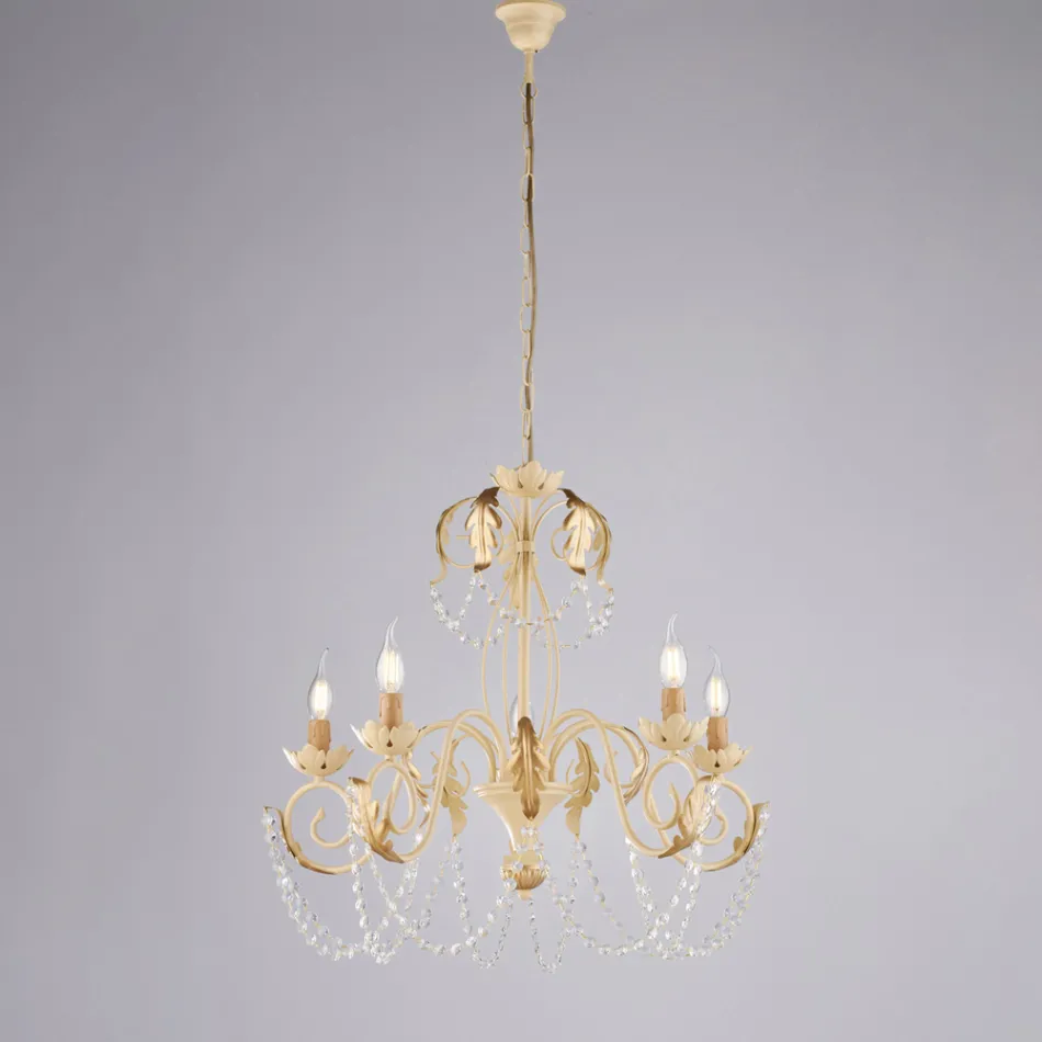 Lustre en métal pour des intérieurs lumineux et accueillants – Perla Viadurini