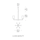 Lustre en Verre de Venise et Métal Fait à la Main en Italie - Graham Viadurini