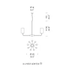 Lustre en Verre de Venise et Métal Fait à la Main en Italie - Graham Viadurini