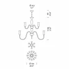 Lustre en verre de Venise fait main avec 18 lumières Made in Italy - Vittoria Viadurini