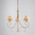 Lustre à deux lumières en verre et métal pour espaces raffinés – Draco Viadurini