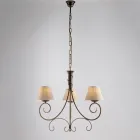 Lustre à deux lumières en verre et métal pour espaces raffinés – Draco Viadurini