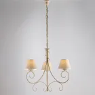 Lustre à deux lumières en verre et métal pour espaces raffinés – Draco Viadurini