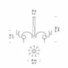 Lustre en verre vénitien fait main avec 9 lumières Made in Italy - Bernadette Viadurini