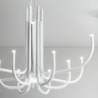 Lustre à 13 lumières LED en métal peint blanc, noir ou or - Scorpio Viadurini