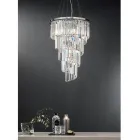 Lustre Classique de Luxe en Métal Chromé et Cristal Taillé - Lambert Viadurini