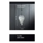 Lustre Classique de Luxe en Métal Chromé et Cristal Taillé - Lambert Viadurini