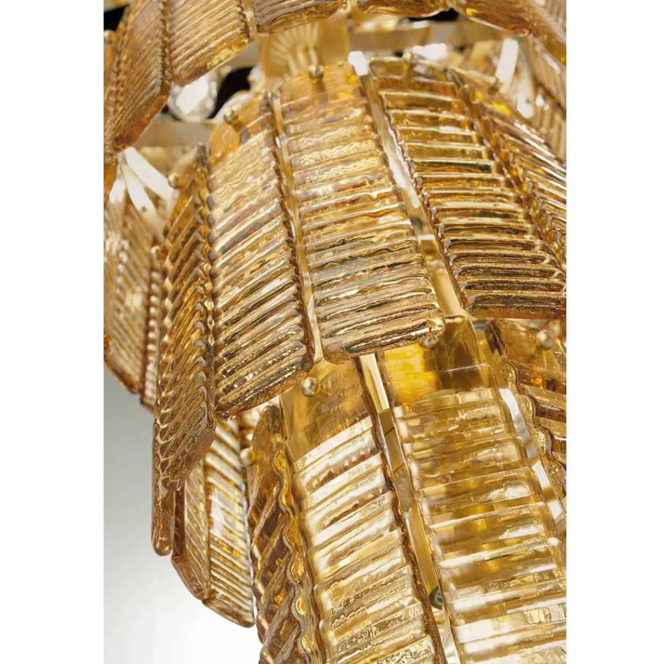 Lustre moderne 36 lumières en verre artisanal de luxe italien - Valadier Viadurini