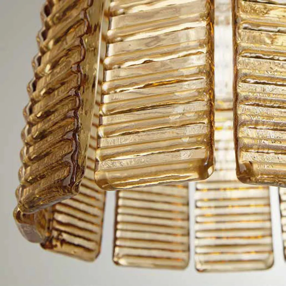 Lustre moderne 36 lumières en verre artisanal de luxe italien - Valadier Viadurini