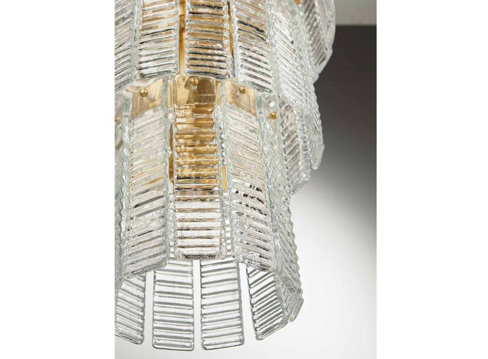 Lustre moderne 36 lumières en verre artisanal de luxe italien - Valadier Viadurini