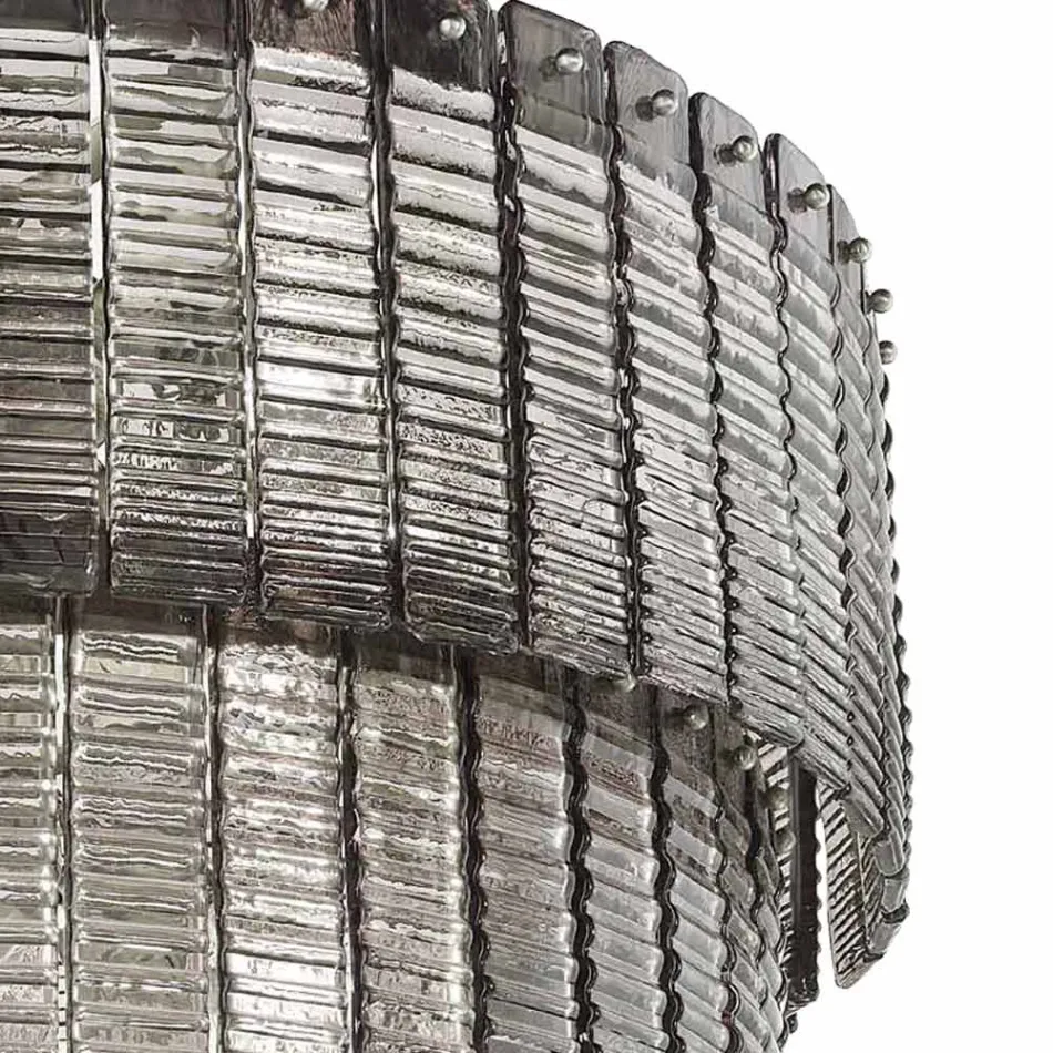 Lustre moderne 36 lumières en verre artisanal de luxe italien - Valadier Viadurini