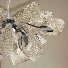 Lustre Moderne à 12 Lumières en Verre de Venise, Fabriqué en Italie - Diamonique Viadurini