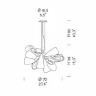 Lustre Moderne à 12 Lumières en Verre de Venise, Fabriqué en Italie - Diamonique Viadurini