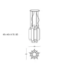 Velis - Lustre moderne en verre fusionné au design élégant, fabriqué en Italie Viadurini