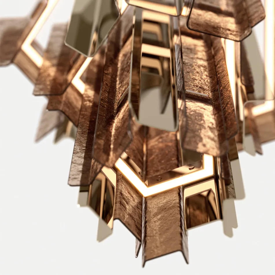 Velis - Lustre moderne en verre fusionné au design élégant, fabriqué en Italie Viadurini
