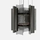 Velis - Lustre moderne en verre fusionné au design élégant, fabriqué en Italie Viadurini