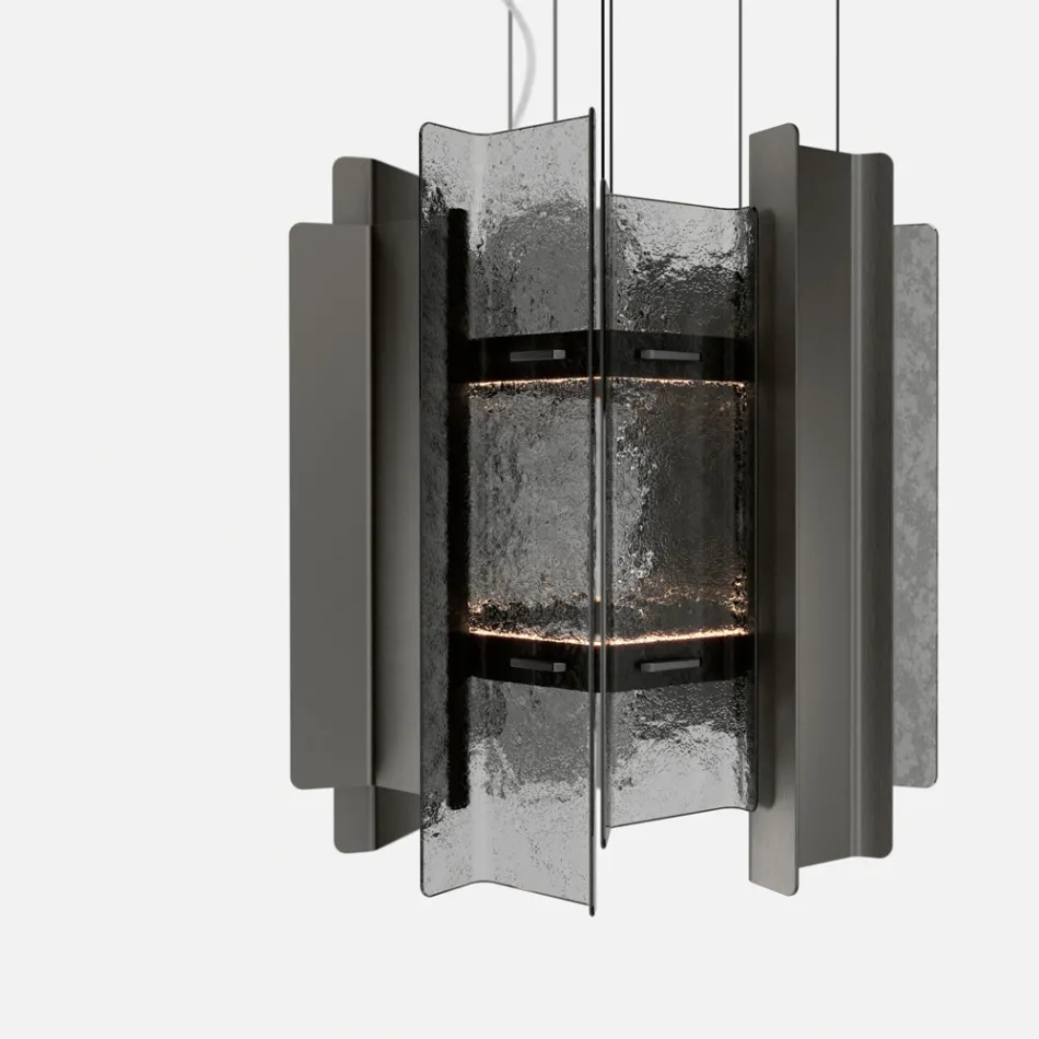 Velis - Lustre moderne en verre fusionné au design élégant, fabriqué en Italie Viadurini
