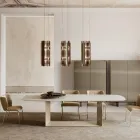 Velis - Lustre moderne en verre fusionné au design élégant, fabriqué en Italie Viadurini