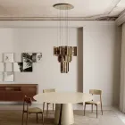 Velis - Lustre moderne en verre fusionné au design élégant, fabriqué en Italie Viadurini