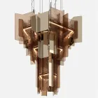 Velis - Lustre moderne en verre fusionné au design élégant, fabriqué en Italie Viadurini