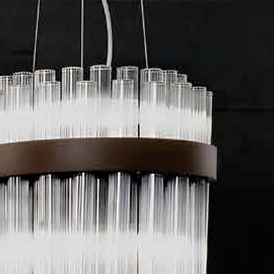 Lustre en verre soufflé de luxe artisanal italien moderne - Maesta Viadurini
