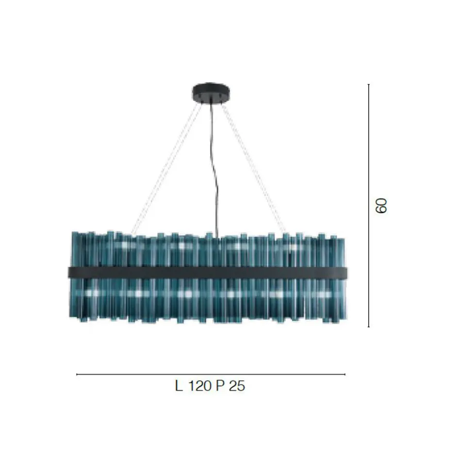 Lustre en verre soufflé de luxe artisanal italien moderne - Maesta Viadurini