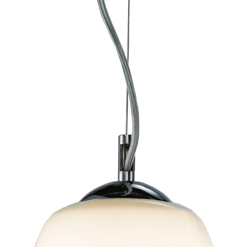 Lustre à quatre lumières sur barre linéaire en verre soufflé, fabriqué en Italie - Soffio Viadurini
