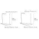 Lustre en aluminium recyclable de différentes couleurs - Mila Viadurini