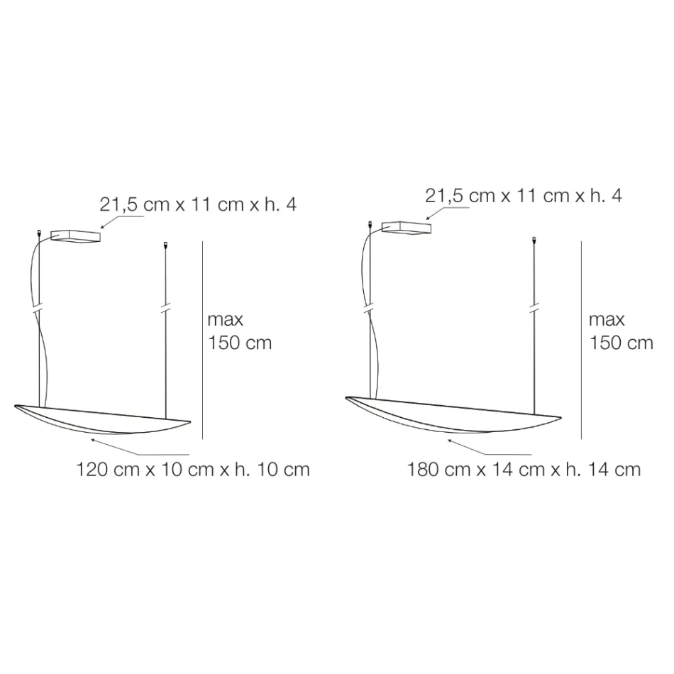Lustre en aluminium recyclable de différentes couleurs - Mila Viadurini
