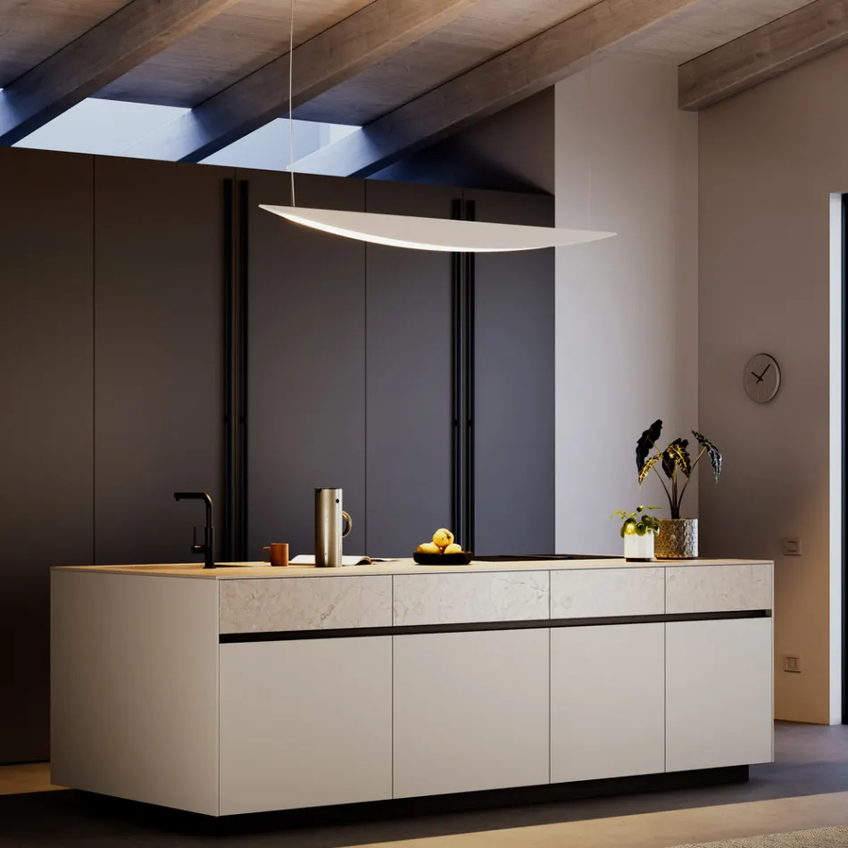 Lustre en aluminium recyclable de différentes couleurs - Mila Viadurini