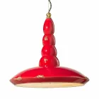 rétro lustre conçu suspension céramique Ferroluce Viadurini