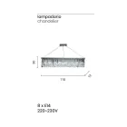 Lustre suspendu de luxe classique en métal et cristal taillé - Zolando Viadurini