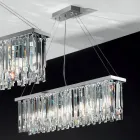 Lustre suspendu de luxe classique en métal et cristal taillé - Zolando Viadurini