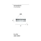 Lustre suspendu de luxe classique en métal et cristal taillé - Zolando Viadurini