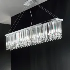 Lustre suspendu de luxe classique en métal et cristal taillé - Zolando Viadurini