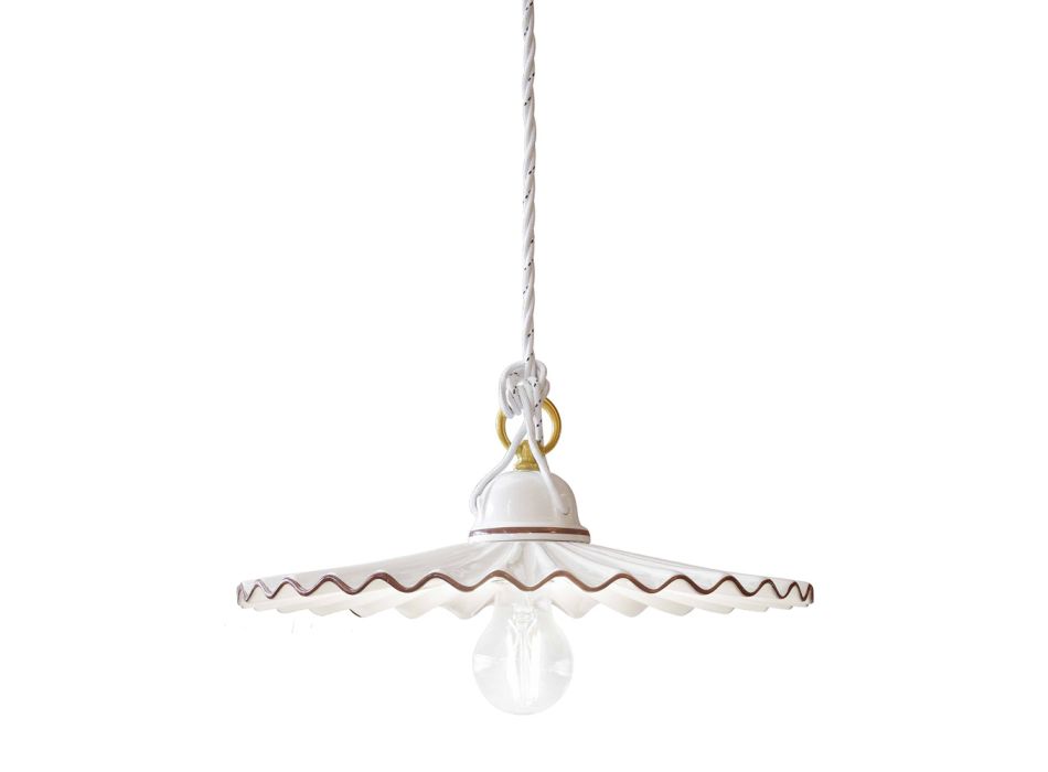 Lampe suspendue en céramique de style rustique L'Aquila par Ferroluce Viadurini