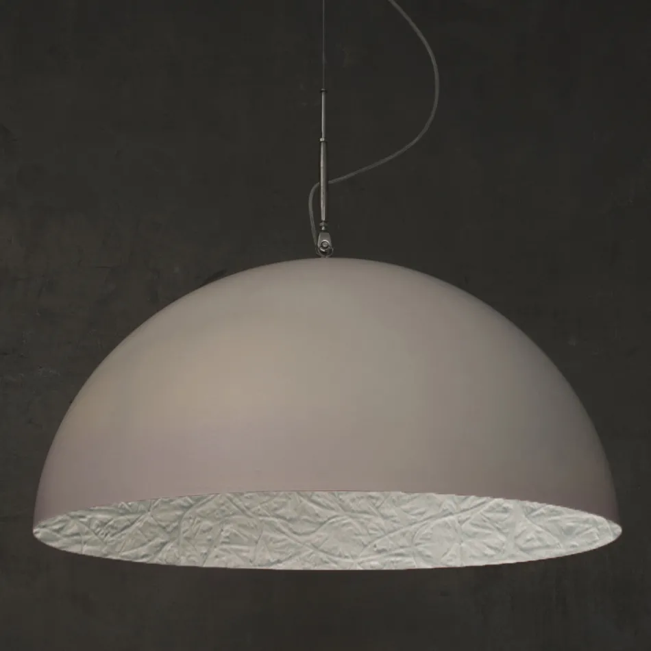 Lustre Suspendu en Laprene et Nébulite - Mezza Luna par In-es.artdesign Viadurini