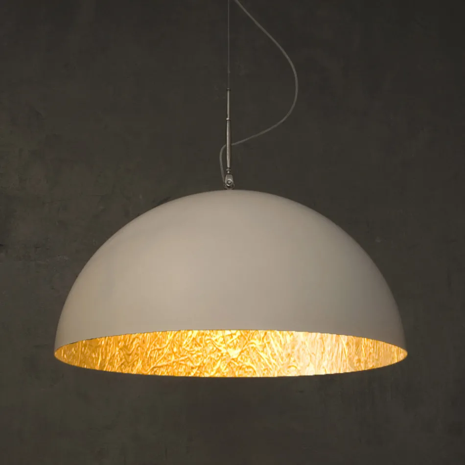 Lustre Suspendu en Laprene et Nébulite - Mezza Luna par In-es.artdesign Viadurini