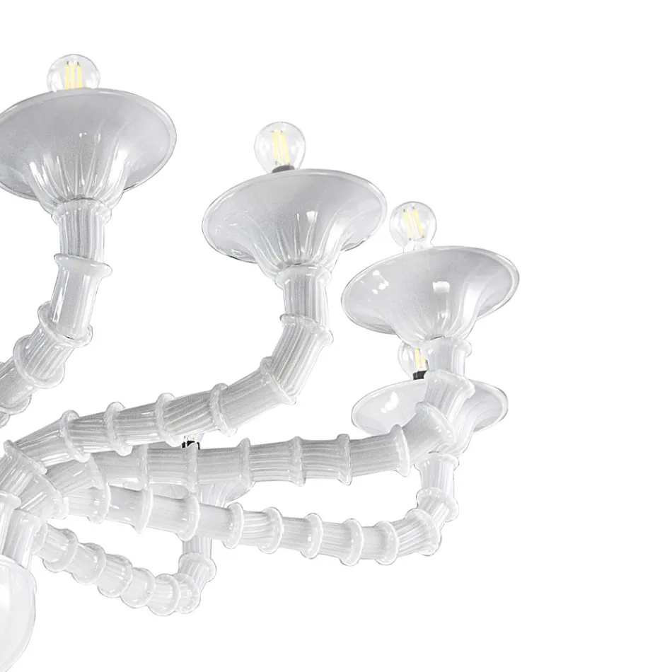 Lustre de style classique en verre vénitien soufflé à la main - Vanity Viadurini