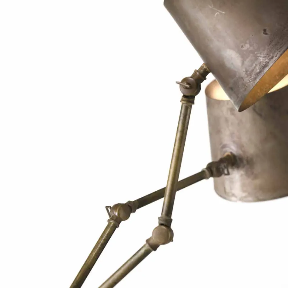 Lustre de style industriel en fer et en laiton Reporter Il Fanale Viadurini