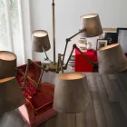 Lustre de style industriel en fer et en laiton Reporter Il Fanale Viadurini