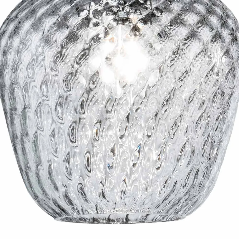 Lustre linéaire à trois lumières en verre vénitien fabriqué en Italie - Elisia Viadurini